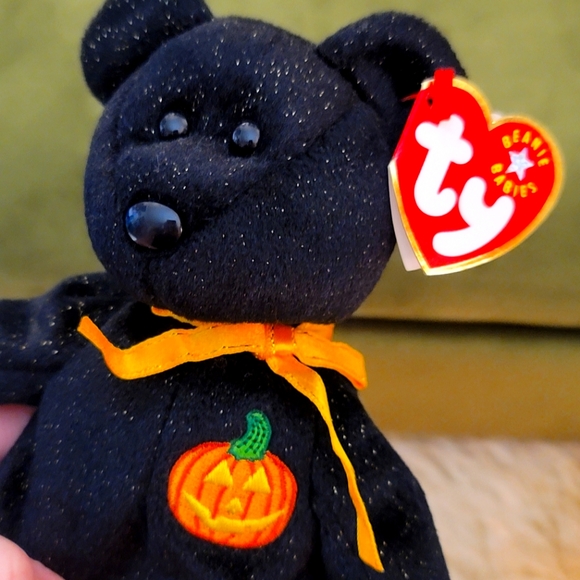 Ty Beanie Baby Haunt ERROR Tag #4SU14Z2J Color Black Size9" NWT - Picture 8 of 10